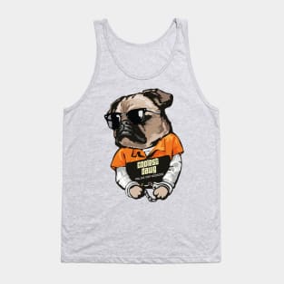 Coolest Handcuffed Pug With Black Shades Design For You Coolest Friend Tank Top